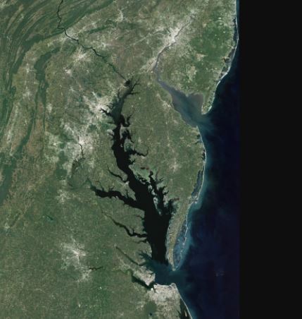 The Chesapeake Bay satellite photo courtesy of NOAA