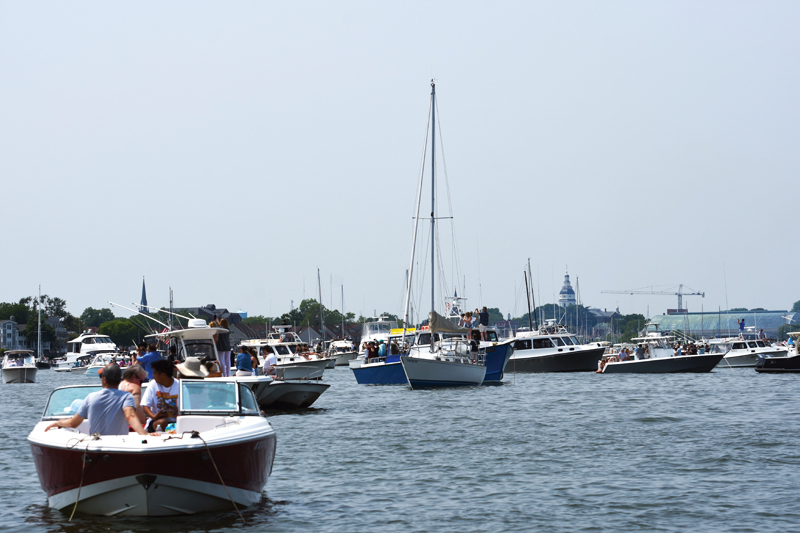 boats at anchor