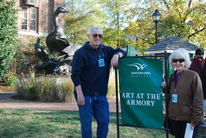 Crabtowners Mark and Julie Roskin at the Easton Waterfowl Festival in November.