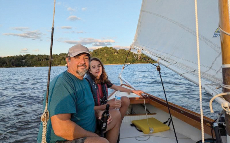 Century Club member Mario Santana sailing