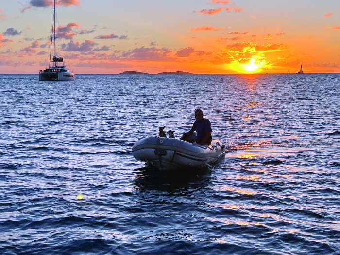 dinghy at anchorage