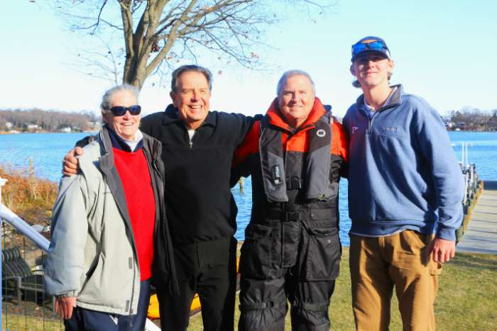 boaters on shore