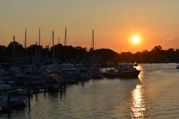 eastport bridge sunset