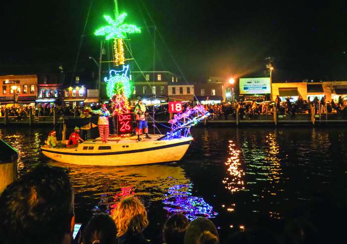 lighted sailboat