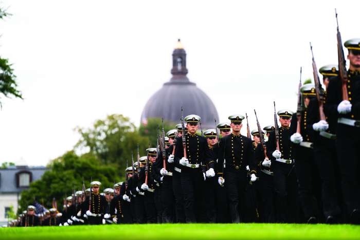 marching at the naval academy