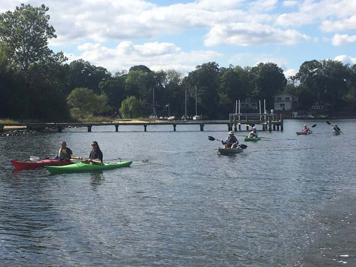 kayaking for trash