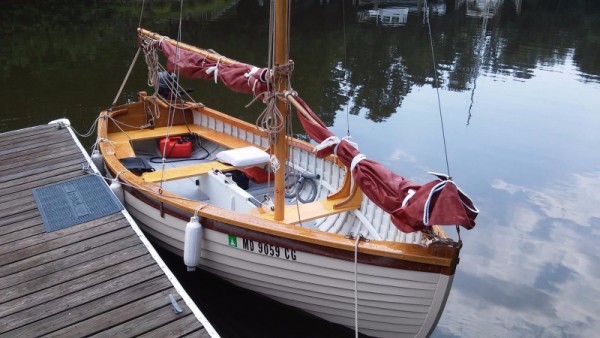 Pearl on the dock in Aberdeen Creek.