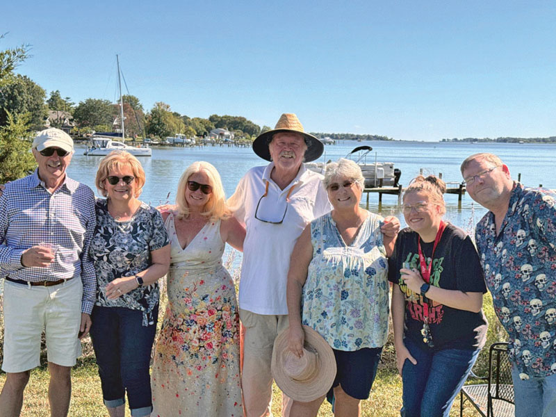 smiling group of people at Cascia Winery near the Chesapeake Bay