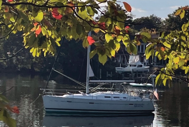 cruising sailboat